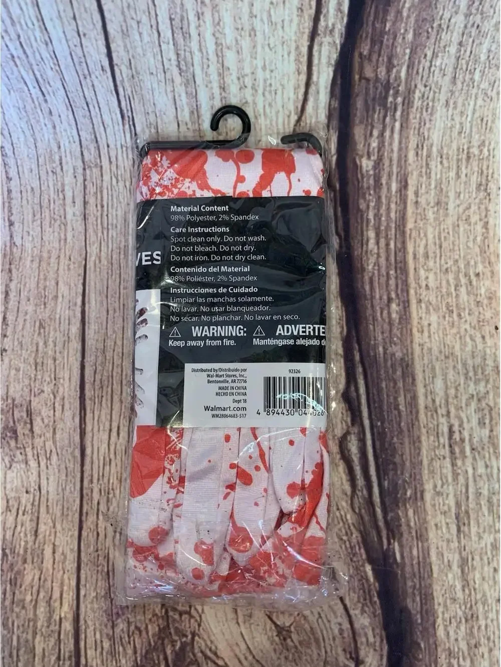 Red and White Splatter Print gloves